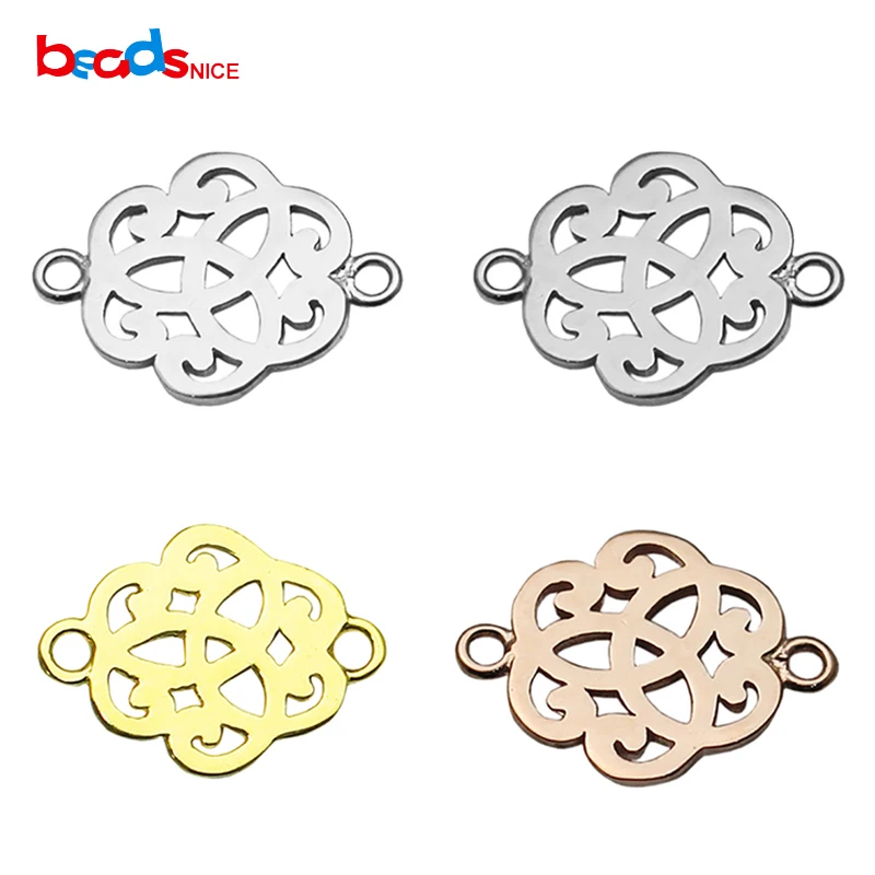 

Beadsnice Sterling Silver Filigree Connector Pendant Link Jewelry Findings Cloud Filigree Component for Necklace Making ID 34874