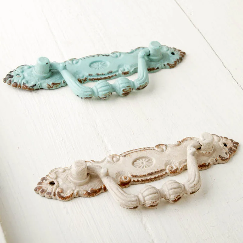 American Antique Double Hole Handle European Pastoral Hanging Ring Knob Mediterranean Retro Furniture Cabinet Drawer Dark Handle American Antique Double Hole Handle European Pastoral Hanging Ring Knob Mediterranean Retro Furniture Cabinet Drawer Dark Handle