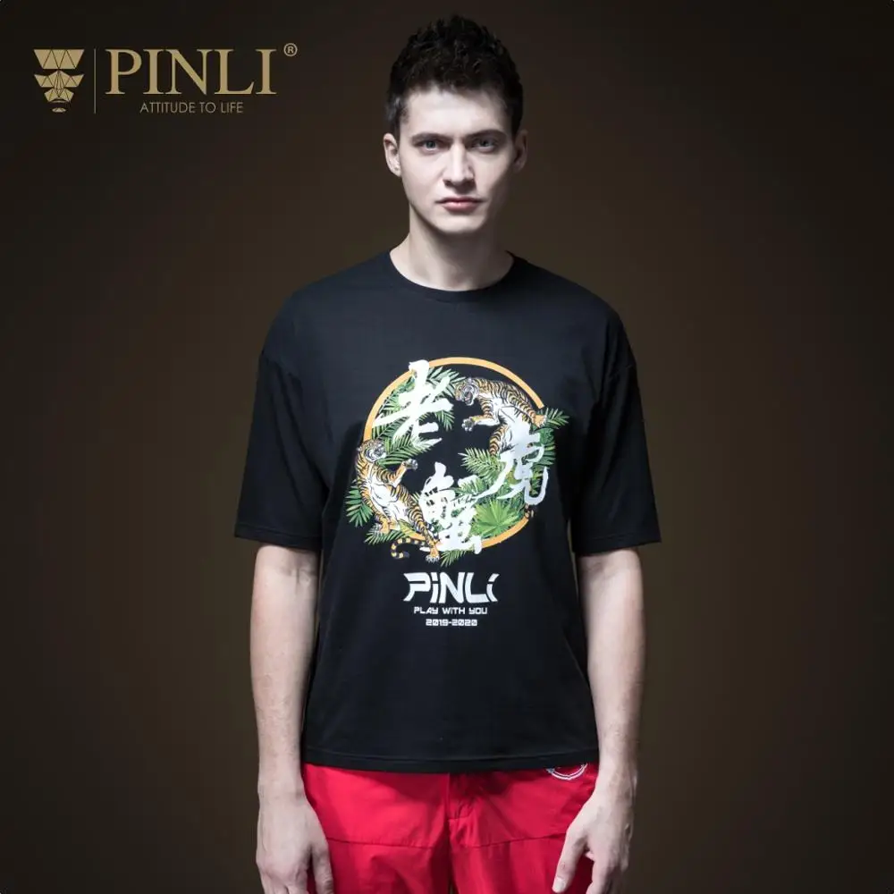 Дворцовая Linkin Park Pinli летняя новая мужская одежда с круглым вырезом, тонкая футболка с коротким рукавом и принтом для мужчин B192111249