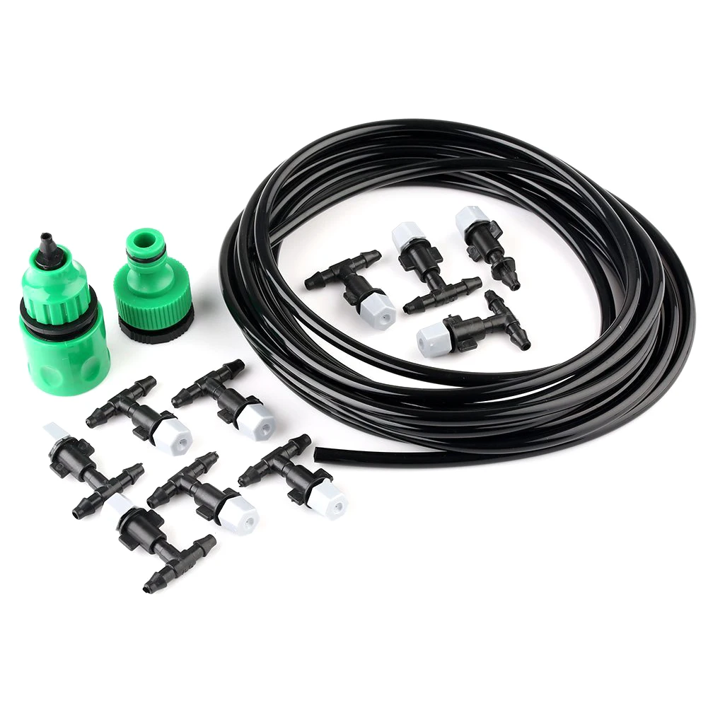 5M Outdoor Garden Misting Cooling System 10 Plastic Mist Nozzle Sprinkler | Дом и сад