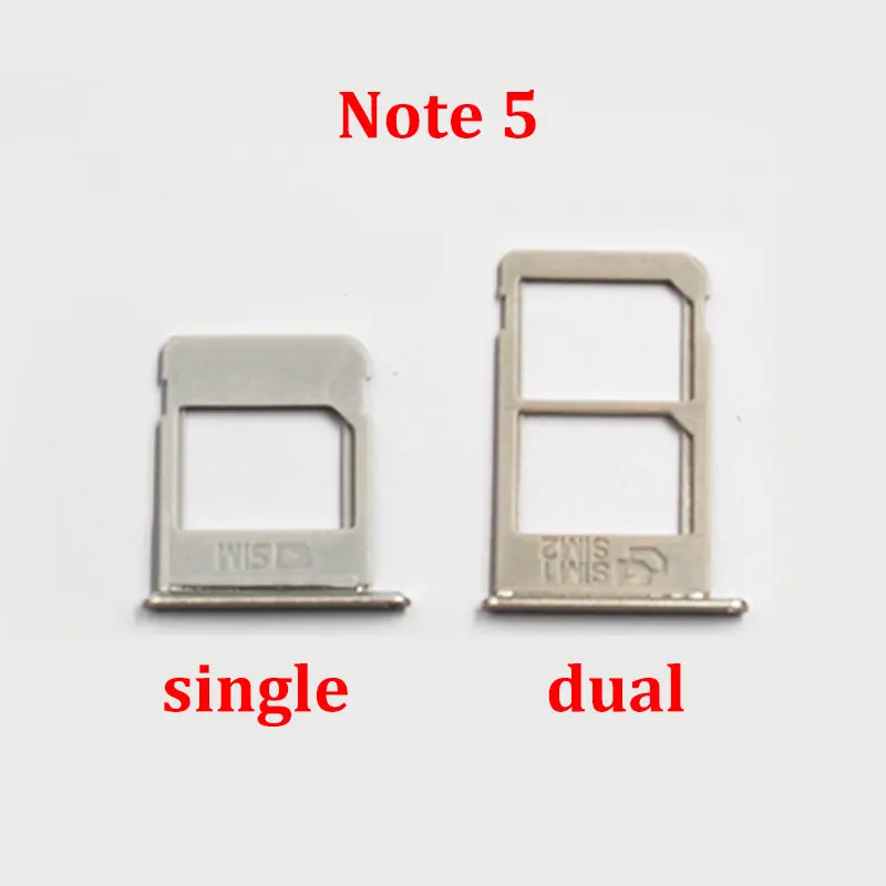 

10pcs/lot New SIM Card Tray Holder Slot for Samsung Galaxy Note 5 N920C N920F SIM Holder Slot Tray Adapter Replacement Parts