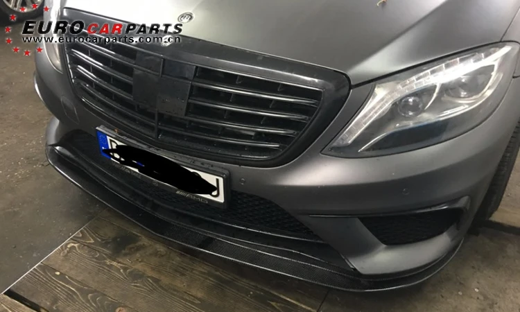 S63 передней губы подходит для МБ/с-класс W222 S63/S65 2014y~ kohlenstoff стиль S63 юбка переднего бампера из углеродного волокна