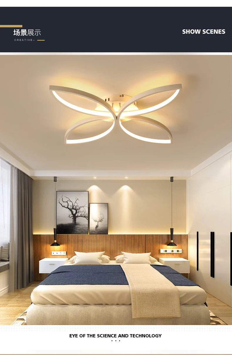 Современная светодиодная Люстра для гостиной спальни алюминиевый корпус пульт дистанционного управления домашняя люстра светильник