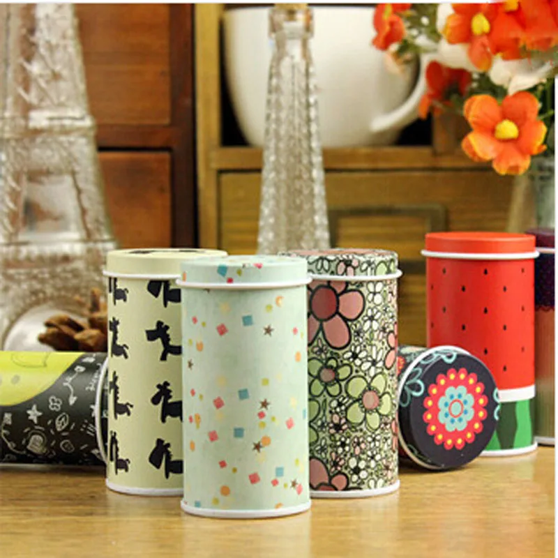 

New 1 pc Creative Mini Hat Meters tin Cans Circle Storage Tin Portable Tea Caddy