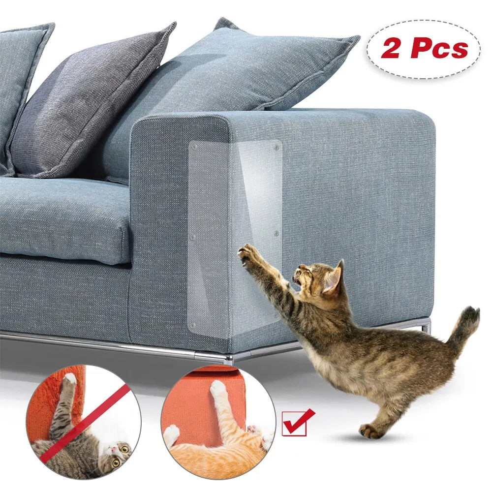 

2PC Guard Cat Claw Protector SelfAdhesive Protect Pads Scratching Furniture Cats Scratching Post Protect Pads With Pins 7