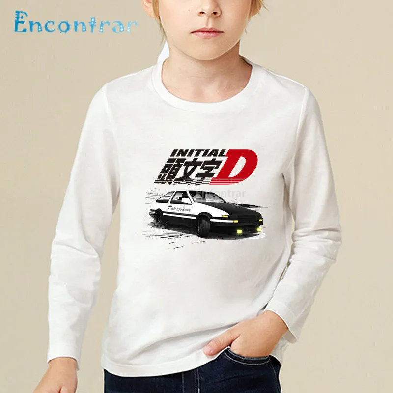 

Children Japanese Anime Initial D Drift AE86 Print T shirt Baby Boys Girls Long Sleeve Tops Kids Casual Funny Clothes,LKP2419