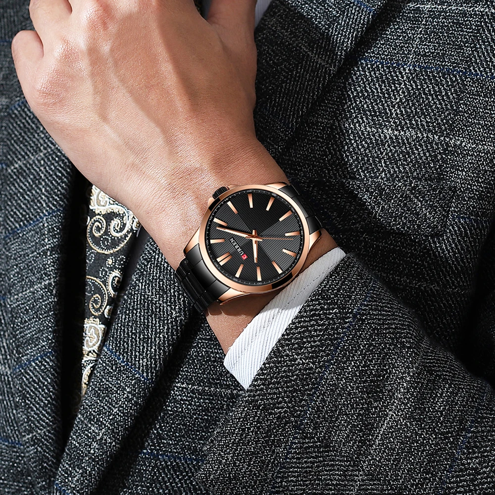 CURREN Часы мужские модные часы роскошный браслет из нержавеющей стали Reloj Наручные часы бизнес часы водонепроницаемые Relogio Masculino