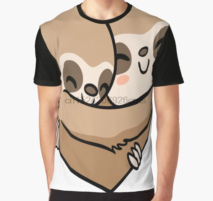 

All Over Print 3D Tshirt Men Funny T Shirt Sloth Heart Sticker