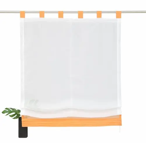 Хлопчатобумажная пряжа Римский занавес роскошный домашний декор прозрачная занавеска s для гостиной спальни кухни Европейский гобелен пропускания тюль - Цвет: Оранжевый