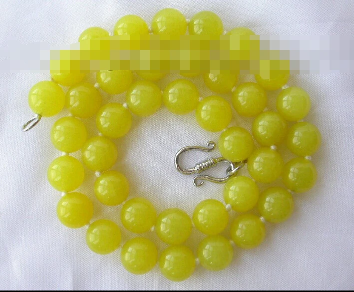 

0174 round yellow natural crystal necklace