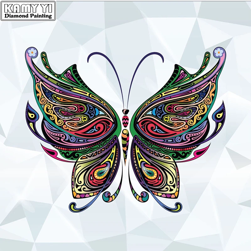 

5D DIY Diamond Painting Cross Stitch Square Diamond Embroidery Full Mosaic Pattern Colorful butterfly Crafts Needlework