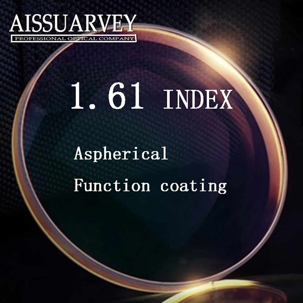 

1.61 Index Aspherical Clear Lenses Cr-39 Anti-glare Anti-scratch Anti-reflection Myopia Grade A Top Quality Green Coating Thin