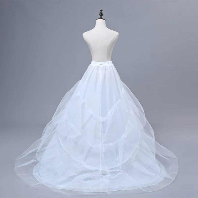 E JUE Шунг, 3 комплекта/партия слоев пряжи поезд юбка-американка бальное платье кринолин скольжения нижняя для свадебное платье Высокое качество