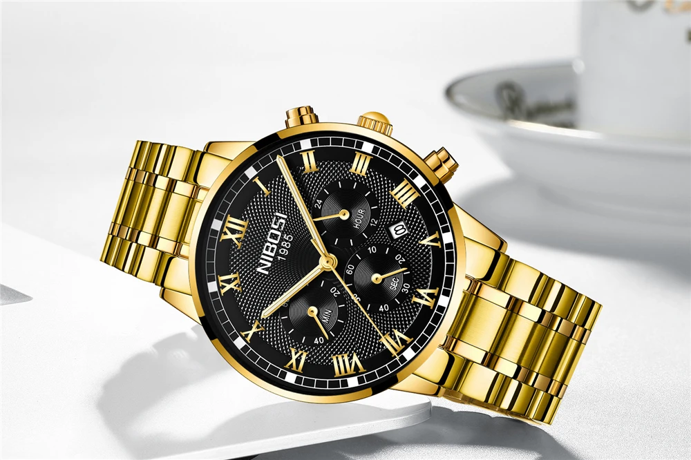 Часы мужские Relogio Masculino NIBOSI часы мужские модные спортивные кварцевые часы мужские часы лучший бренд класса люкс полностью стальные деловые водонепроницаемые часы
