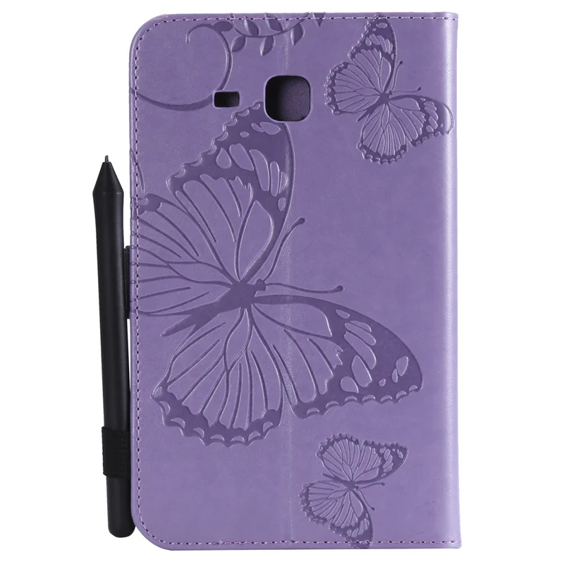 3D Butterfly Embossed Tablet Case Cover For Samsung Galaxy Tab A6 7.0 SM-T280 SM-T285 Flip PU Leather Tablet Cover +Stylus Pen (12)