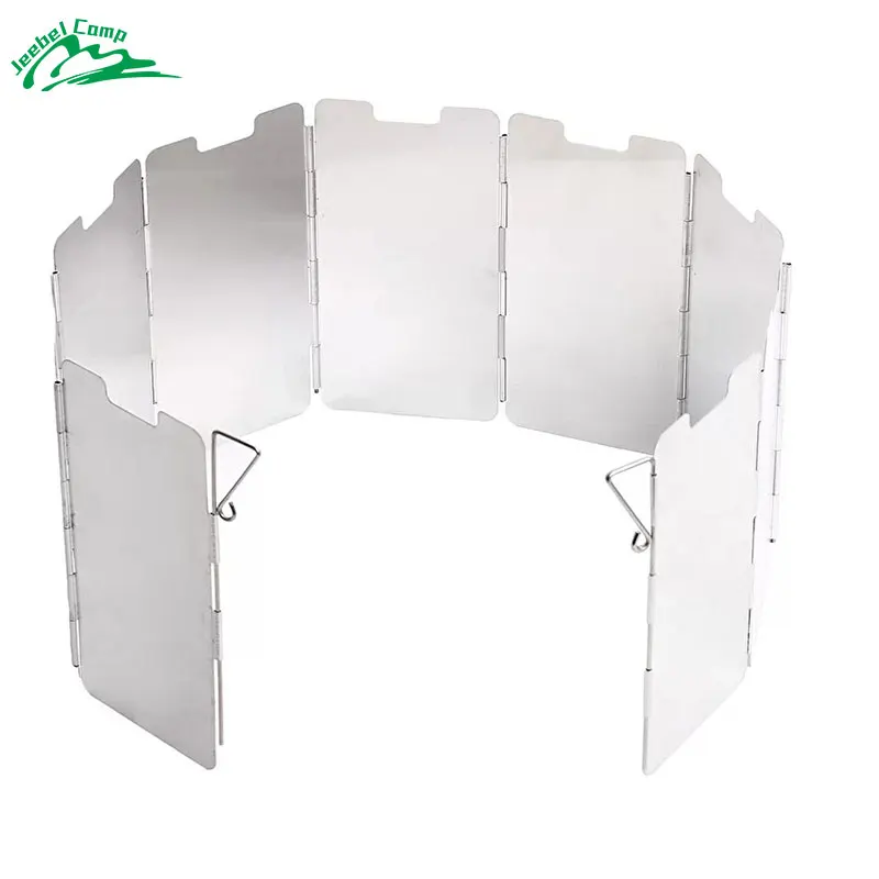 

Jeebel 9 Plates Foldable Camping Cooking Cooker Gas Stove Wind Shield Screen Windshield Board 120g Camp