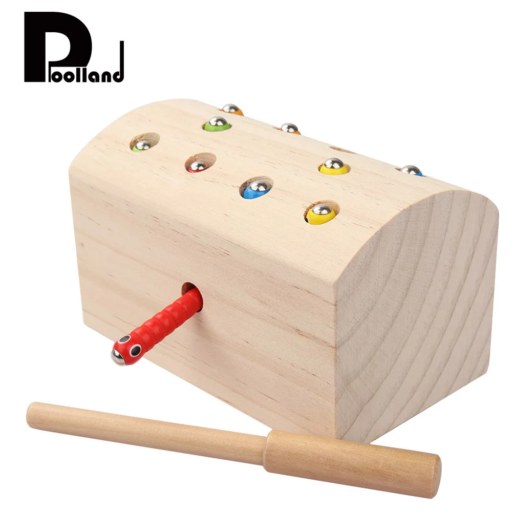 1 Set Wooden Blocks Toy Kids Compatible Magnetic Blocks Educational Cognition Support Color Coordination Exercise Learning