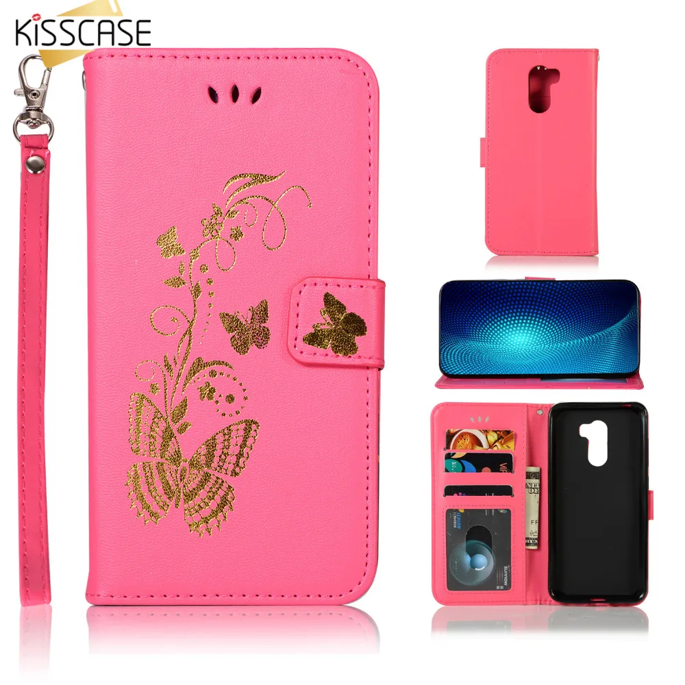

KISSCASE Butterfly Print Case For Xiaomi Pocophone F1 A1 5X A2 Lite 5S Redmi 3S 4A 5A 6A Note 5 6 Pro Leather Flip Wallet Cases