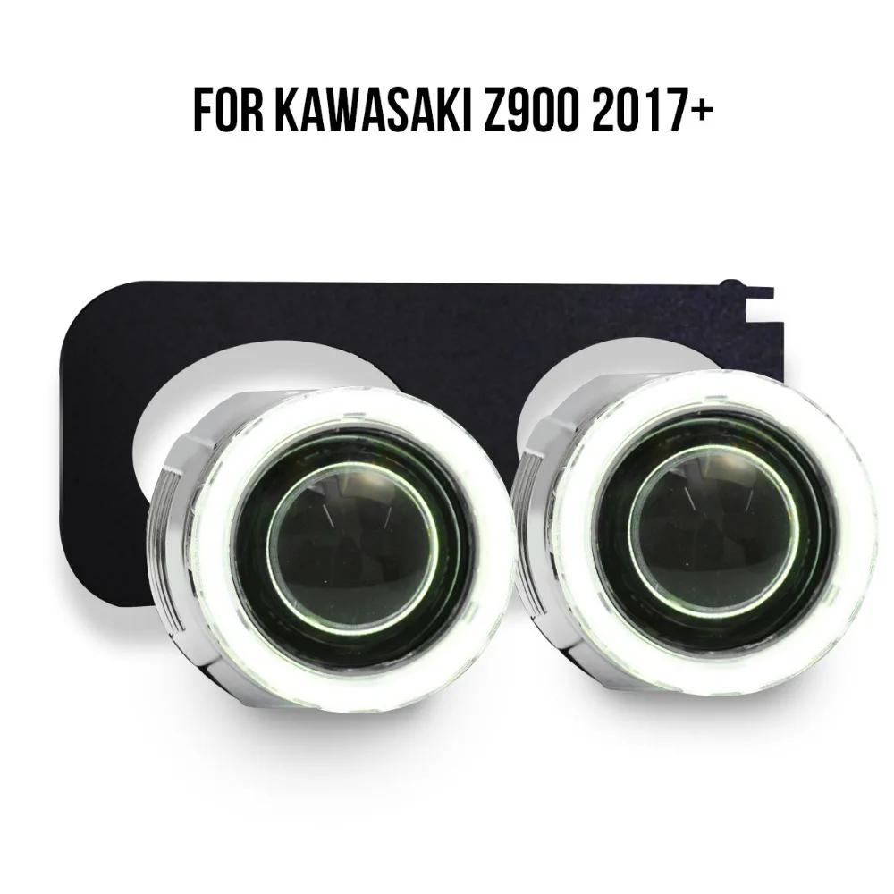 

KT Headlight Suitable for Kawasaki Z900 2017+ LED Angel Halo Eye Motorcycle HID Bi-xenon Projector Lens