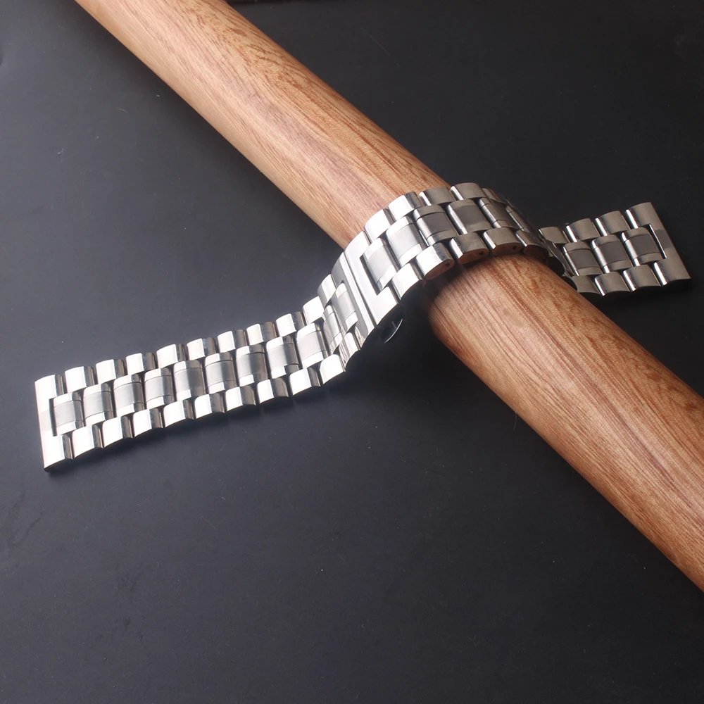 18mm 20mm 22mm 24mm 26mm 28mm 30mm Stainless Steel Watch Band Solid Classic Strap Metal Watchband for Wrist Polished mens | Наручные часы