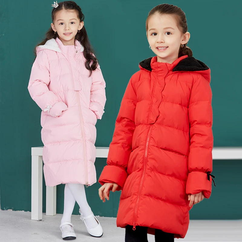 Girls Duck Down Parkas Winter Clothes Kids Warm Down Jackets For Girls