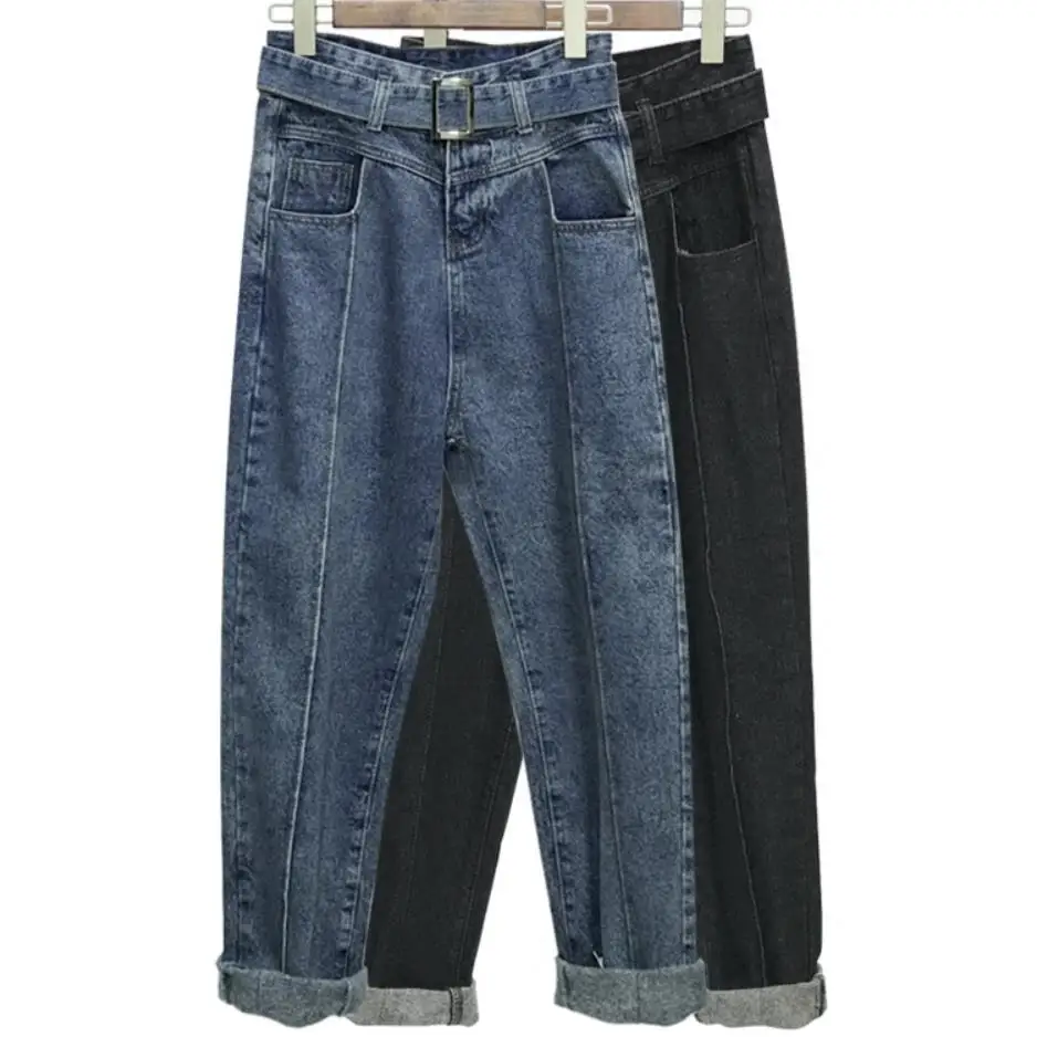 Плюс размеры 5 XLBoyfriend женские джинсы брюки для девочек Высокая талия джинсы женщин свободные для повседневное шаровары