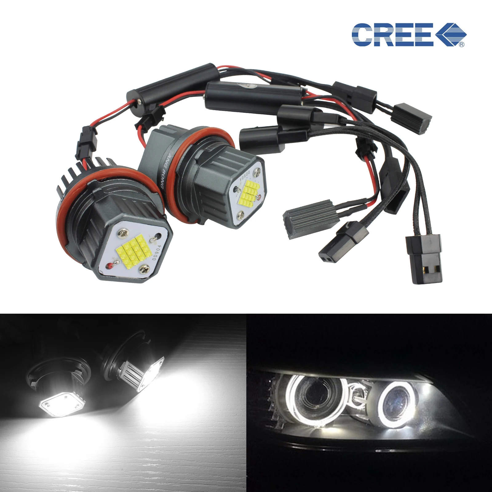ANGRONG 2 шт. 80 Вт C REE светодиодный указатель угла обзора для BMW E87 E39 E60 E61 E63 E64 E65 X3