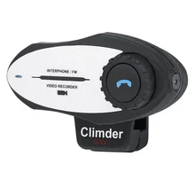Video Record Motorcycle Helmet Headset / Sports Action Camera with FM Hi-Fi Speaker Motorbike Intercom Bluetooth Interphone