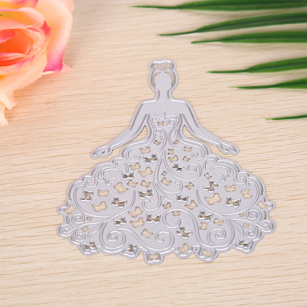 

Bride dress cutting dies lady wedding butterfly model show Scrapbook card PAPER CRAFT embossing art cutter