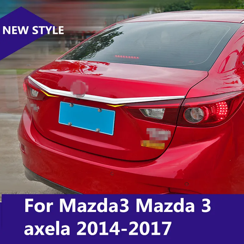 Rear Trunk Tailgate Trim Door Molding Boot Garnish Bezel Cover Car accessories For Mazda3 Mazda 3 axela 2014-2018 | Автомобили и