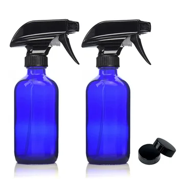 

250ml Cobalt Blue Glass Cleaner Spray Bottles Empty 8 Oz Refillable Containers for Essential Oils Aromatherapy Homemade Cleaning