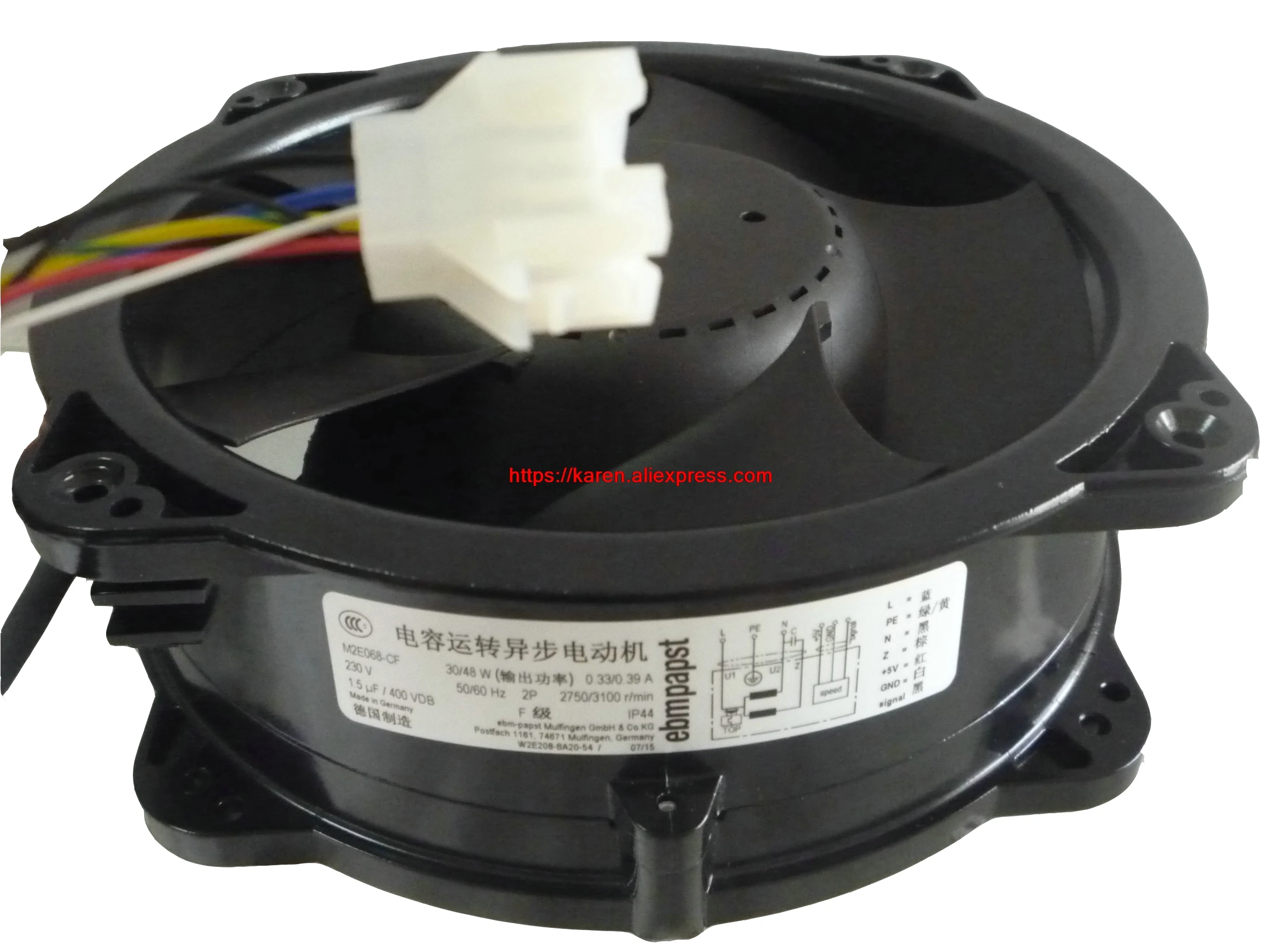New Original FOR EBM PAPST W2E208-BA20-54 AC230V 67W/87W 2750/3100min-1 M2E068-CF 232*80mm Full metal cooling fan