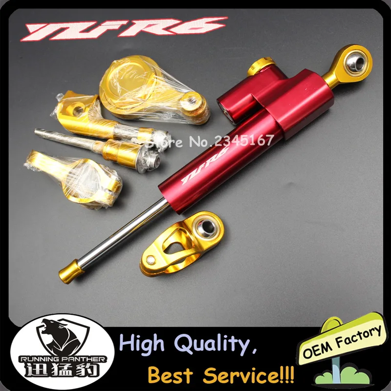 

CNC Steering Damper Set Stabilizer With Bracket Assembly For Yamaha YZF R6 2006 2007 2008 2009 2010 11 12 13 14 YZF R1 2009-2011