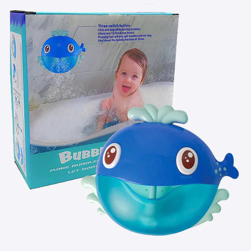  Dropshipping Bubble Machine Crabs Frog Music Kids Bath Toy Bathtub Soap Automatic Bubble Maker Baby