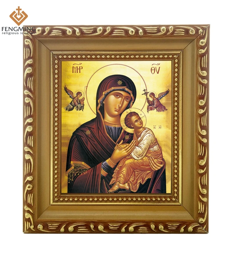 

2016 Discounte russia Orthodox Church Supply lcon of Mother of God Icon "Holy" wood photo Frame Byzantine Art religious crafts