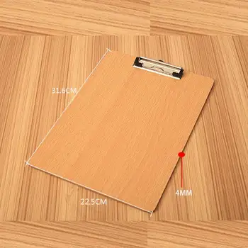 

70 PCS A4 Folder Pad Wooden Clipboard File Folder Stationary Board Hard Board Writing Plate Clip Report Office Supplies