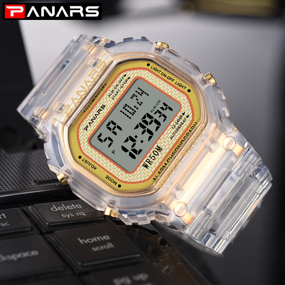 PANARS модные Профессиональные спортивные часы мужские и женские водонепроницаемые военные часы Shock мужские ретро аналоговые кварцевые цифровые часы