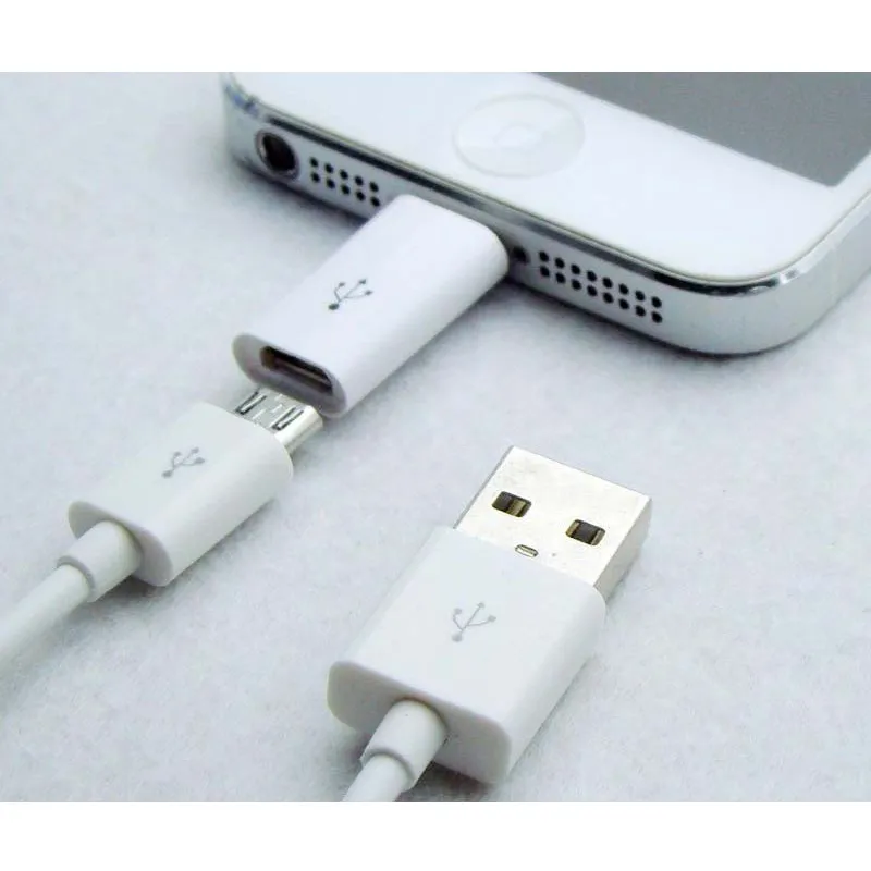 Portefeuille 3 шт. микро USB к 8pin зарядное устройство кабель адаптер конвертер для iPhone 7 5 6 S 6s 8 plus 5S 5C SE X 10 iPad iPod зарядка