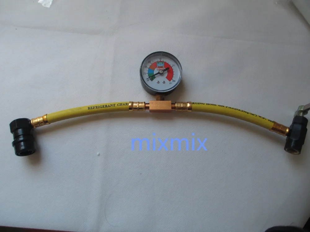 

Fixmee NEW R-134A RECHARGE MEASURING KIT AIR CONDITIONER CONDITIONING GAUGE SYSTEM HOSE