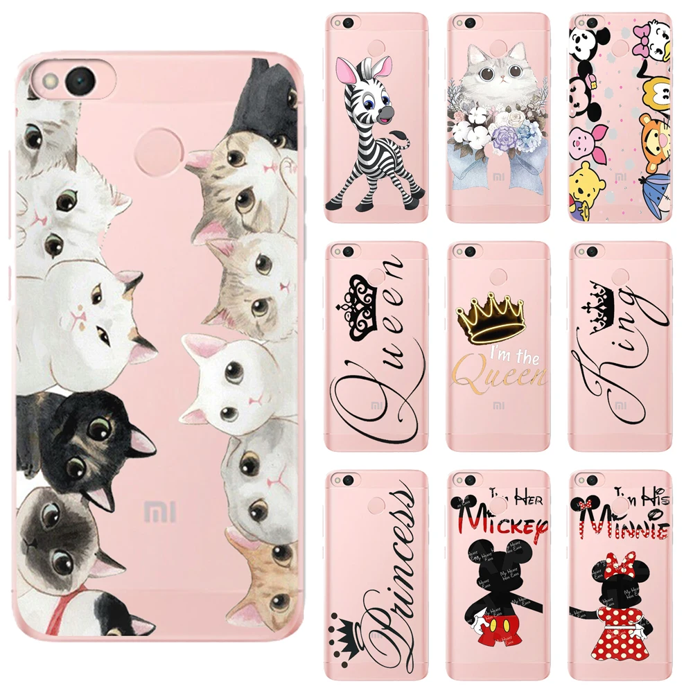 

Cute Cats Cases For Xiaomi Redmi 4X 4A NOTE 4X 3 4 Pro Prime Mi6 Mi 8 Mi 6x A1 Mi5X 5A Soft TPU Silicone Phone Back Cover