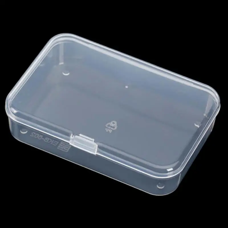 

2Pcs New Arrive Lid Jewelry Necklace Container Case Box Holder Craft Organizer Mini Plastic Clear Transparent Storage Box
