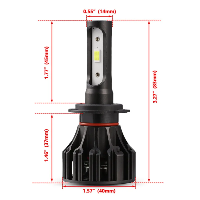 Oslamp T5 светодиодный фар h7 УДАРА светодиодный фар 8000lm 72 w 6500 K автомобилей спереди лампы погружения Дальний свет лампы все-в-одном