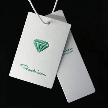 

Luxury Custom Design UV print Clothing Paper Hang Tag With String