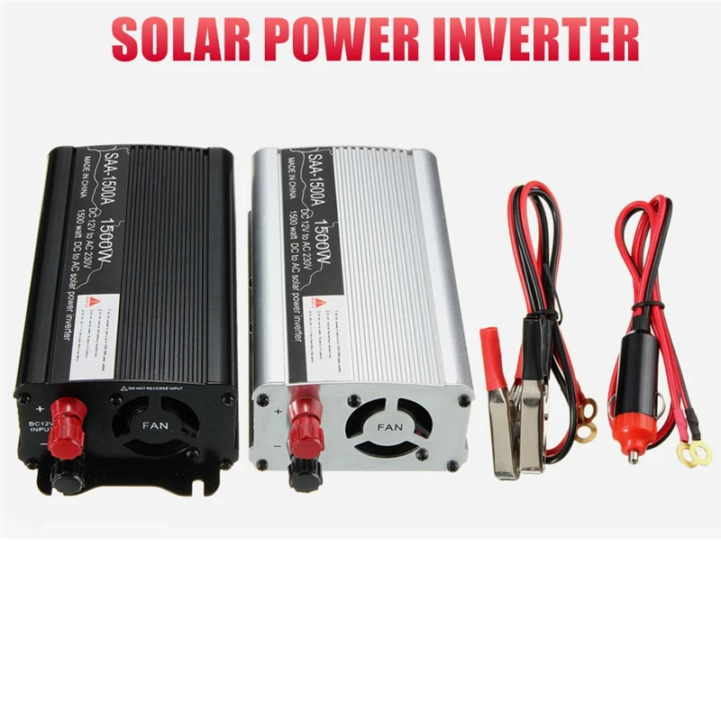 

3000 Watt Max 1500W Car Inverter 12 V to 220 Volt Solar Power Voltage Transformer Converter Charger Display Solar Adapter