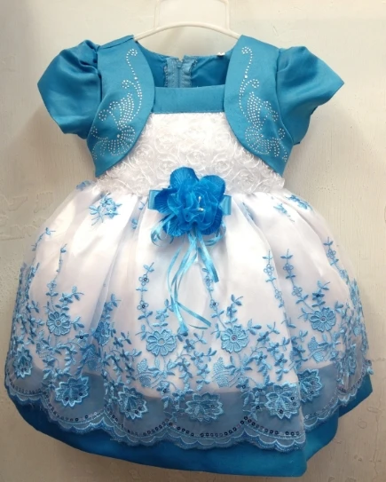 Stylish Print Fashion Chiffon Lace Ball Gown Infant Baby Girls Blue Floral Dress Stylish Print Fashion Chiffon Lace Ball Gown Infant Baby Girls Blue Floral Dress