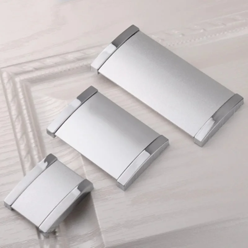 

2pcs Dark buckle Knobs and handle Drawer Pull Door Pull Wardrobe Cupboard Handle Double hole furniture Hardware