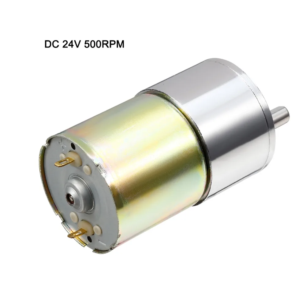 

UXCELL DC 24V 500RPM Micro Gear Box Motor Speed Reduction Electric Gearbox Centric Output Shaft