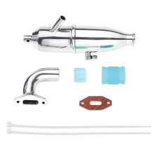 1/10 Nitro RC Model car Exhaust PipeTubing Tuned Side Right Hand Muffler Pipe Spring with Manifold For HPI HSP Losi Axial Kyosho 1/10 Nitro RC Model car Exhaust PipeTubing Tuned Side Right Hand Muffler Pipe Spring with Manifold For HPI HSP Losi Axial Kyosho
