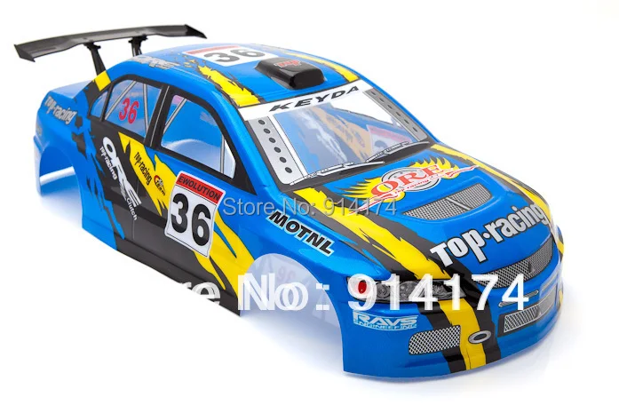 YUKALA 1/10 R/C Гоночная машина части ПВХ окрашены средства ухода за кожей в виде