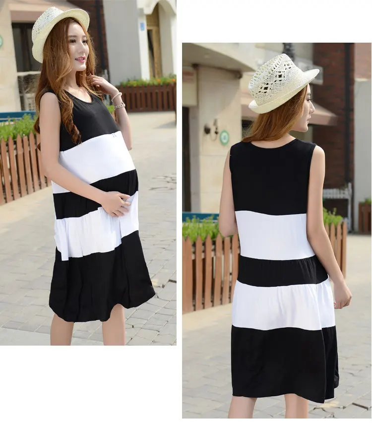 summer stripe maternity clothes maternity dresses pregnancy clothes for Pregnant Women nursing dress Breastfeeding Dresses (24)